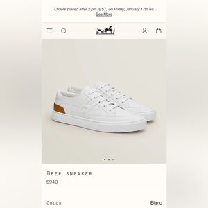 Hermes Deep Sneaker Women’s size 37.5